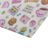 Muster Funny Unicorn Magic Rainbow Niedlich Schneidebrett (Ecke)