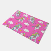 Muster Funny Unicorn Niedlich Fußmatte (Schrägansicht)