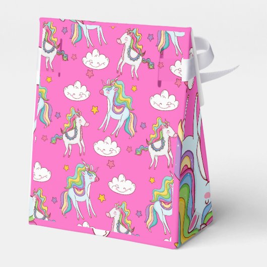 Muster Funny Unicorn Niedlich Geschenkschachtel (Rückseite)