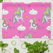 Muster Funny Unicorn Niedlich Geschirrtuch (Gefaltet)