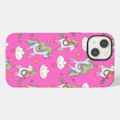Muster Funny Unicorn Niedlich iPhone Hülle (Rückseite (Horizontal))