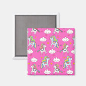 Muster Funny Unicorn Niedlich Magnet (Vorderseite/Rückseite)