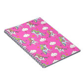 Muster Funny Unicorn Niedlich Notizblock (Rechte Seite)