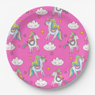 Muster Funny Unicorn Niedlich Pappteller