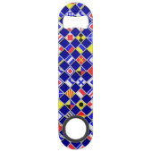 Muster für 3D-Effekt Sichtbare eckige Flag-Fliesen Speedflaschenöffner (Rückseite)