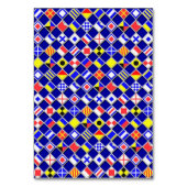 Muster für 3D-Effekt Sichtbare eckige Flag-Fliesen Tischnummer (Vorderseite)