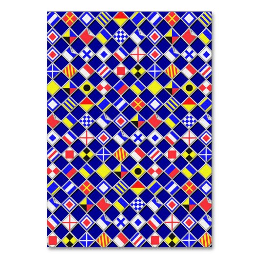 Muster für 3D-Effekt Sichtbare eckige Flag-Fliesen Tischnummer (Vorderseite)