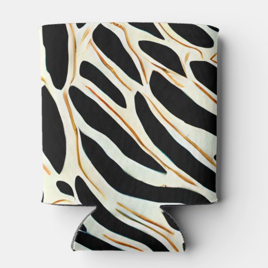 Muster für abstrakte Blätter Dosenkühler (Rückseite)