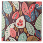 Muster für abstrakte Blätter Fliese (Vorderseite)