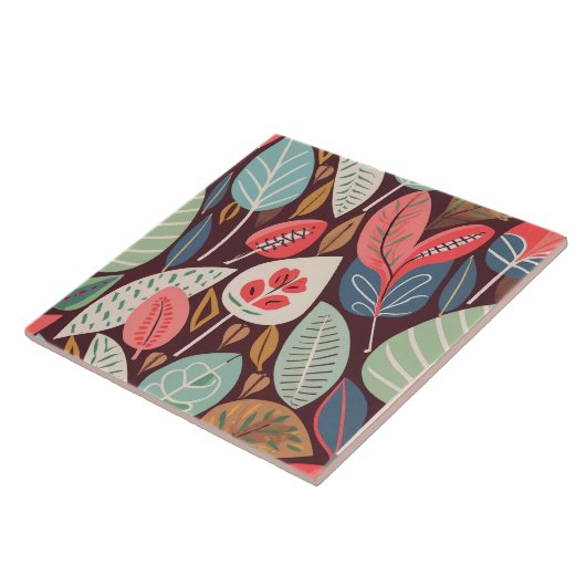 Muster für abstrakte Blätter Fliese (Seite)