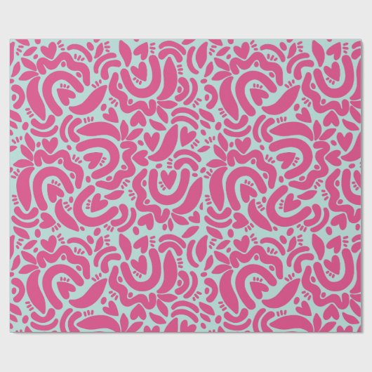 Muster für abstrakte Blätter Geschenkpapier (Flach)