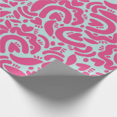 Muster für abstrakte Blätter Geschenkpapier (Ecke)