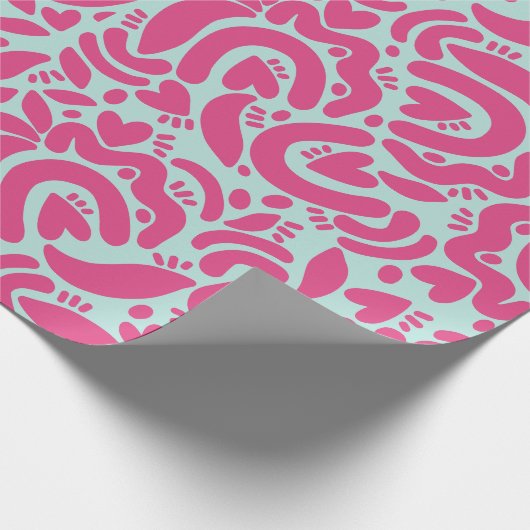 Muster für abstrakte Blätter Geschenkpapier (Ecke)