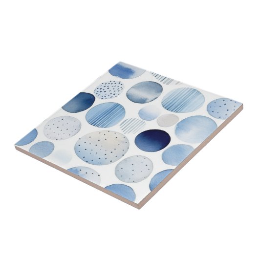 Muster für Abstrakte blaue Kreise Fliese (Seite)