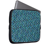 Muster für abstrakte blaue Quadrate Laptopschutzhülle (Vorne Rechts)
