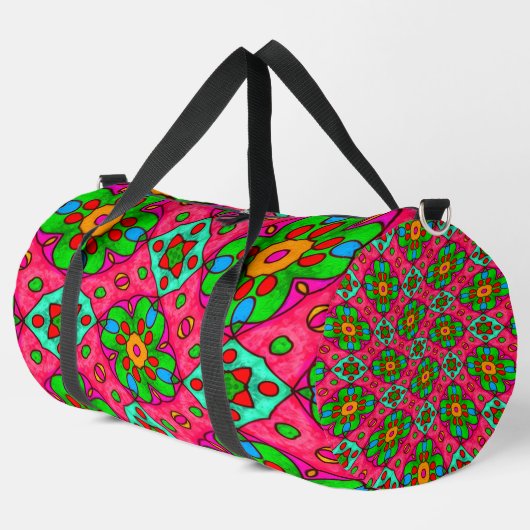 Muster für Abstrakte Blume Duffle Bag (Linke Ecke)