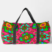Muster für Abstrakte Blume Duffle Bag (Vorderseite)