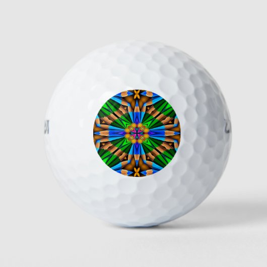 Muster für Abstrakte Blume Golfball (Vorderseite)