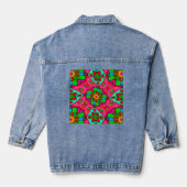 Muster für Abstrakte Blume Jeansjacke (Rückseite)
