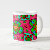 Muster für Abstrakte Blume Jumbo-Tasse (Vorderseite Rechts)