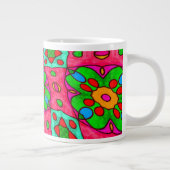 Muster für Abstrakte Blume Jumbo-Tasse (Rechts)
