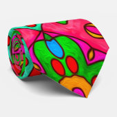Muster für Abstrakte Blume Krawatte (Gerollt)