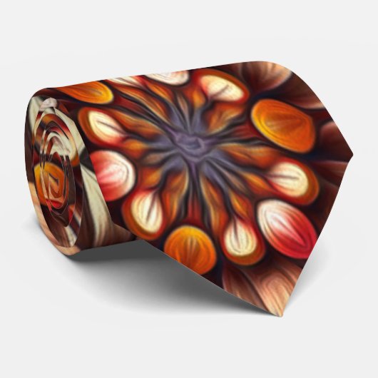 Muster für abstrakte Blume Krawatte (Gerollt)