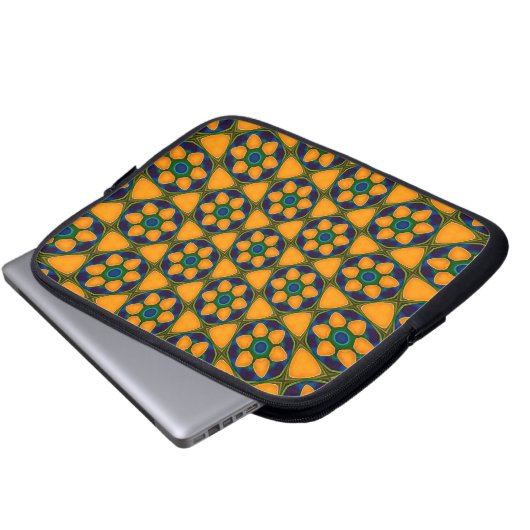 Muster für Abstrakte Blume Laptopschutzhülle (Vorne Knopf)