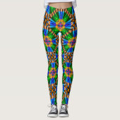 Muster für Abstrakte Blume Leggings (Vorderseite)