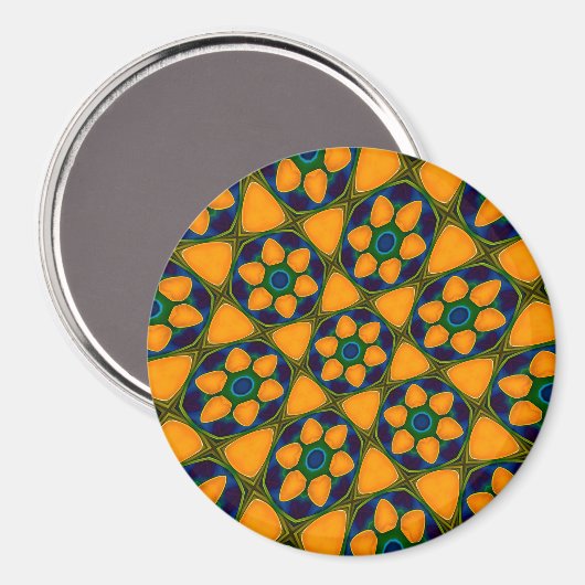 Muster für Abstrakte Blume Magnet (Vorderseite/Rückseite)