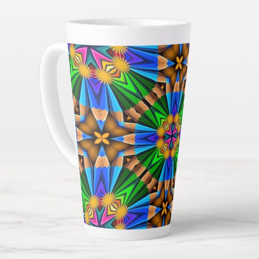 Muster für Abstrakte Blume Milchtasse (Linke Ecke)