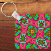 Muster für Abstrakte Blume Schlüsselanhänger (Vorderseite)