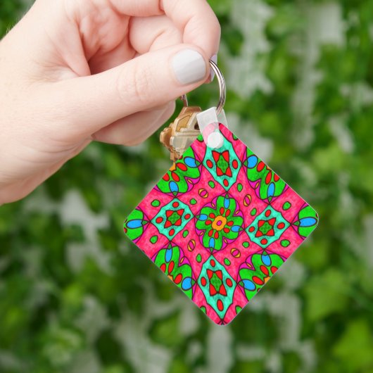 Muster für Abstrakte Blume Schlüsselanhänger (Hand)