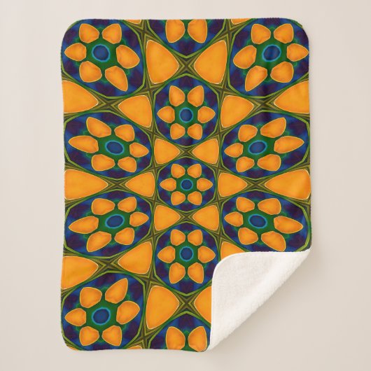 Muster für Abstrakte Blume Sherpadecke (Vorderseite)