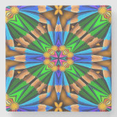 Muster für Abstrakte Blume Steinuntersetzer (Vorderseite)