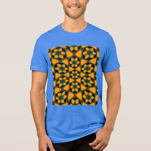 Muster für Abstrakte Blume Tri-Blend Shirt (Vorderseite)