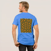 Muster für Abstrakte Blume Tri-Blend Shirt (Rückseite voll)