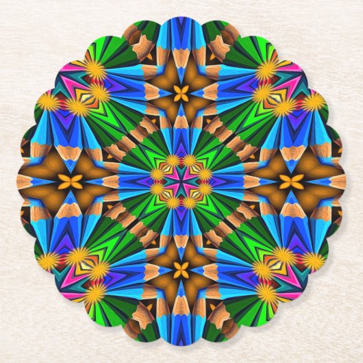 Muster für Abstrakte Blume Untersetzer (Vorderseite)