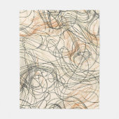 Muster für abstrakte Drehlinien Fleecedecke (Vorderseite)