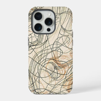 Muster für abstrakte Drehlinien iPhone 15 Pro Hülle