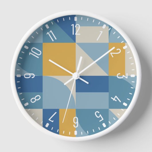 Muster für abstrakte Formen mittlerer Geometrie Uhr (Vorderseite)