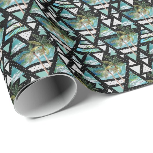 Muster für abstrakte Geometrien Geschenkpapier (Rolleneckpunkt)