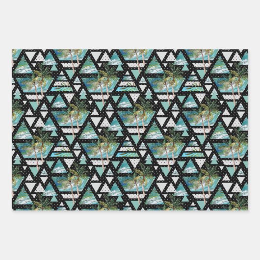 Muster für abstrakte Geometrien Geschenkpapier Set (Vorderseite 3)