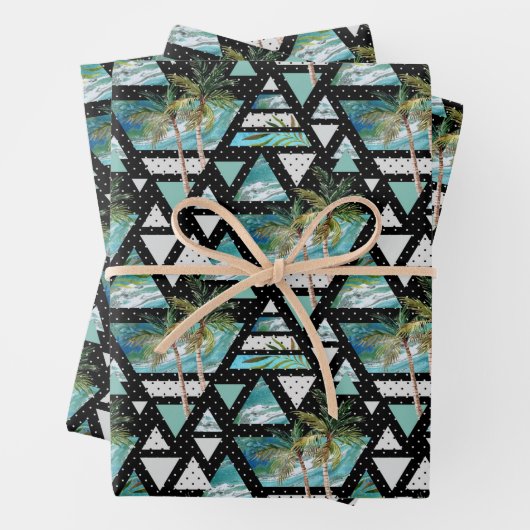 Muster für abstrakte Geometrien Geschenkpapier Set (Beispiel)