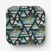 Muster für abstrakte Geometrien Pappteller (Vorderseite)