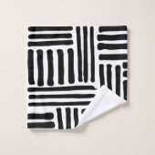 Muster für abstrakte geometrische Linien Badhandtuch Set (Waschlappen)