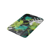 Muster für abstrakte geometrische Punkte Badematte (Schrägansicht)