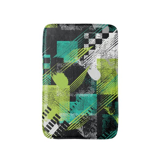 Muster für abstrakte geometrische Punkte Badematte (Vorderseite Vertikal)