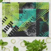 Muster für abstrakte geometrische Punkte Geschirrtuch (Gefaltet)