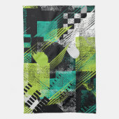 Muster für abstrakte geometrische Punkte Geschirrtuch (Vertikal)